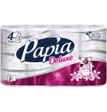 Туалетная бумага Papia Deluxe Dolce Vita четырехслойная (8 шт)
