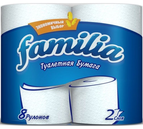 Туалетная бумага Familia Эконом двухслойная (8 шт)