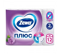 Туалетная бумага Zewa Плюс двухслойная Сирень (12 шт)