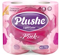Туалетная бумага Plushe Light Color Pink-White-Orange двухслойная (4 шт)