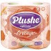 Туалетная бумага Plushe Light Color Pink-White-Orange двухслойная (4 шт)