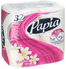 Туалетная бумага Papia Vanilla Sky трехслойная (4 шт)