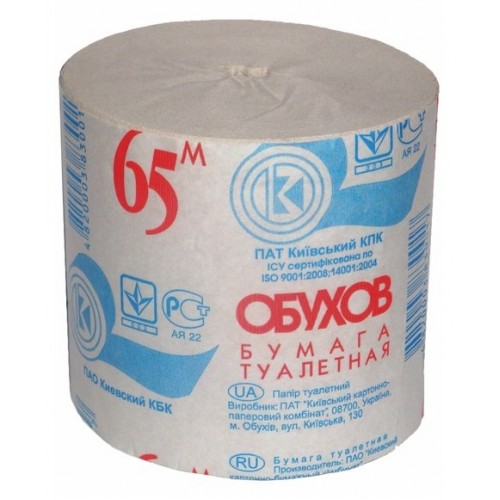 Туалетная бумага Обухов 65м