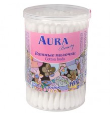 Ватные палочки Aura Beauty Cotton Buds в стакане (100 шт)