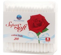 Ватные палочки Русалочка (200 шт) квадрат