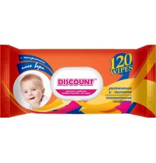 Влажные салфетки детские Discount Алоэ Вера (120 шт)