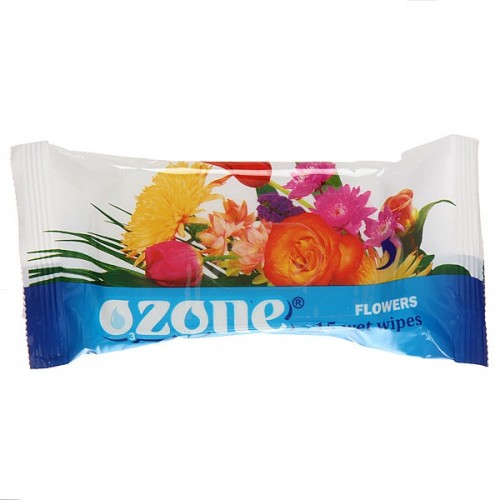 Влажные салфетки Ozone Flowers (15 шт)