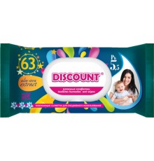 Влажные салфетки детские Discount Алоэ Вера (63 шт)