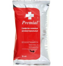 Влажные салфетки Premial Антибактериальные (15 шт)