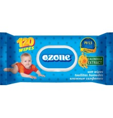 Влажные салфетки детские Ozone С экстрактом календулы и витамином Е (120 шт)