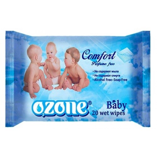 Влажные салфетки детские Ozone С экстрактом календулы и витамином Е (20 шт)