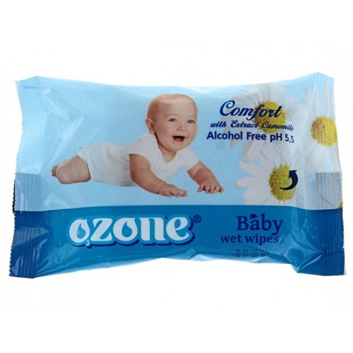 Влажные салфетки детские Ozone Comfort с экстрактом ромашки (15 шт)