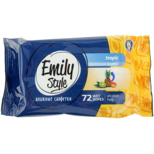 Влажные салфетки Emily Style Тропические фрукты (72 шт)