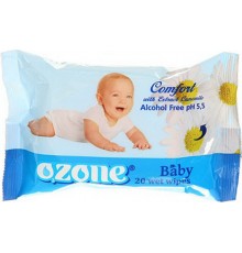 Влажные салфетки детские Ozone С экстрактом ромашки (20 шт)