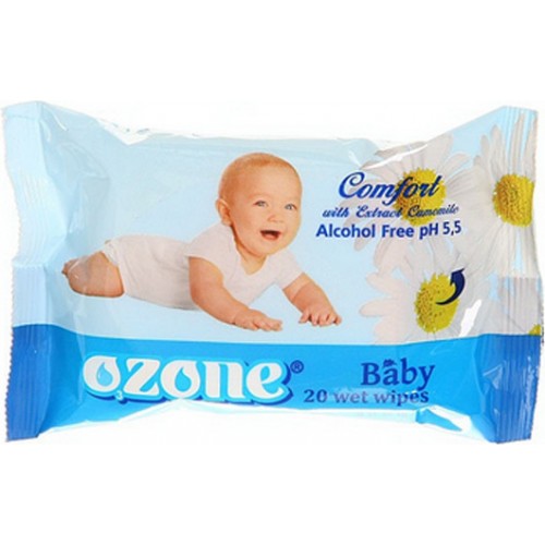 Влажные салфетки детские Ozone С экстрактом ромашки (20 шт)