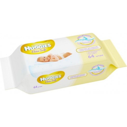 Влажные салфетки детские Huggies Elite Soft Без запаха (64 шт)