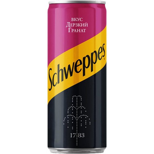 Напиток газированный Schweppes Дерзкий Гранат (0.33 л) ж/б