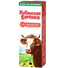 Молоко Кубанская Буренка 3.2% (1.45 л) ТВА
