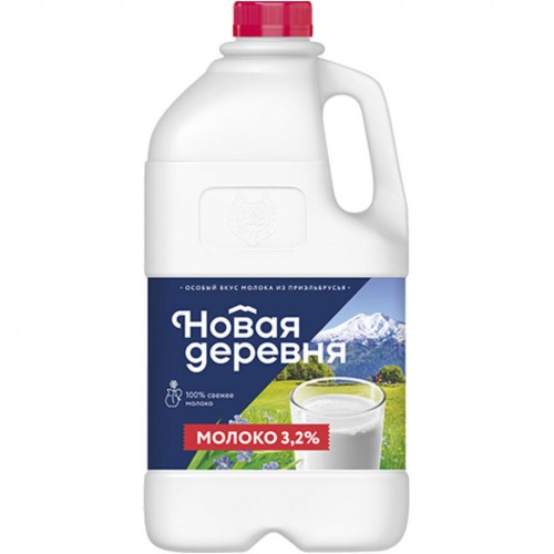 Молоко пастеризованное Новая деревня 3.2% (1.9 кг)