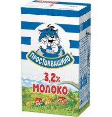 Молоко Простоквашино 3.2% (1 л) ТБА