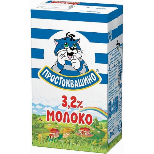 Молоко Простоквашино 3.2% (1 л) ТБА