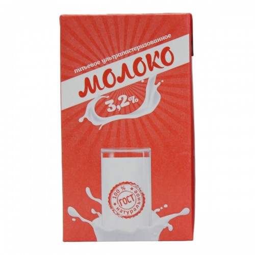 Молоко Славянский ГОСТ ультрапастеризованное 3.2% (1 л) ТБА