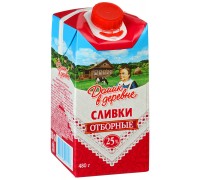 Сливки Домик в деревне Отборные 25% (480 гр)