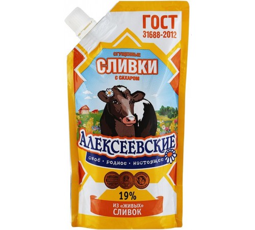 Сливки сгущенные с сахаром Алексеевские (270 гр) д/п