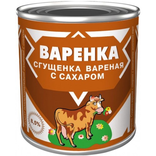 Варенка сгущенка варёная с сахаром Коровка 8.5% (370 гр) ж/б