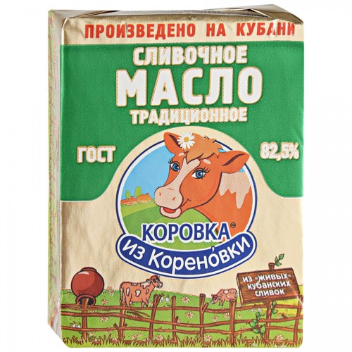 Масло сливочное Коровка из Кореновки 82.5% (180 гр)