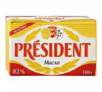 Масло сливочное President 82% (180 гр)