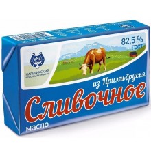 Масло сливочное из Приэльбрусья ГОСТ 82.5% (180 гр)