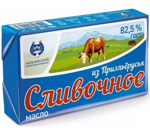 Масло сливочное из Приэльбрусья ГОСТ 82.5% (180 гр)