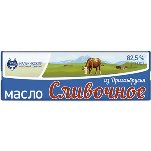 Масло сливочное из Приэльбрусья ГОСТ 82.5% (380 гр)