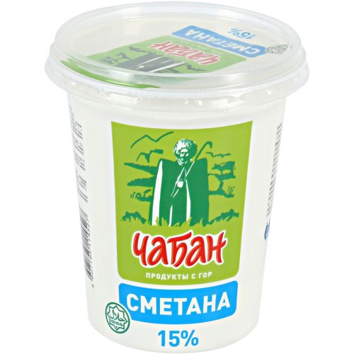 Сметана Чабан 15% (400 гр)