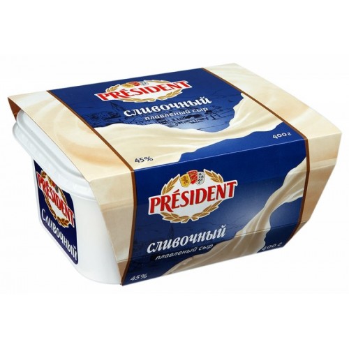 Сыр плавленый President Сливочный 45% (400 гр)