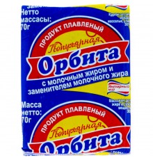 Сыр плавленый Янтарь Орбита 30% (70 гр) фольга