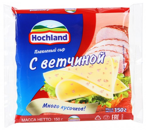 Сыр плавленый Hochland с ветчиной (150 гр)