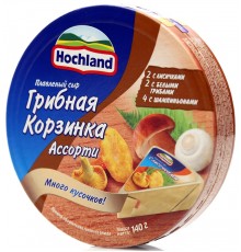 Сыр плавленый Hochland Ассорти Грибная корзинка (140 гр)