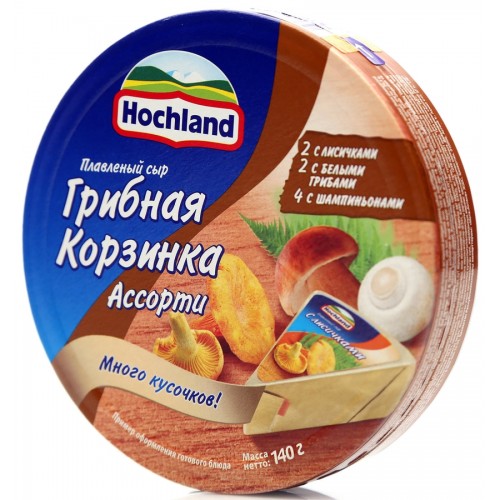 Сыр плавленый Hochland Ассорти Грибная корзинка (140 гр)