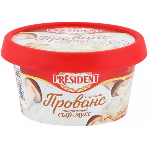 Сыр-мусс творожный President Прованс с грибами 60% (120 гр)