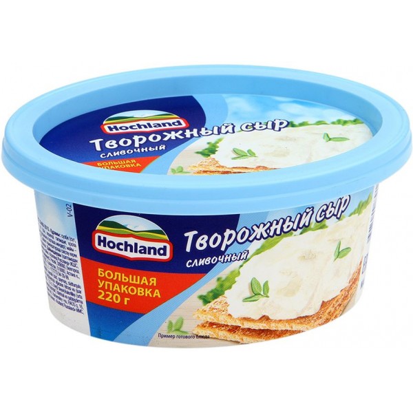 Творожный сыр Hochland Сливочный 60% (220 гр) Творожный сыр Hochland Сливочный 60% (220 гр)