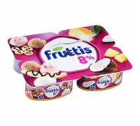 Йогурт Fruttis Суперэкстра Банана-сплит/Пинаколада 8% (115 гр)