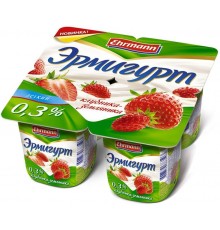 Йогурт Эрмигурт легкий Клубника-Земляника 0.3% (115 гр)