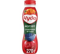Йогурт Чудо питьевой Северные ягоды 2.4% (270 гр)