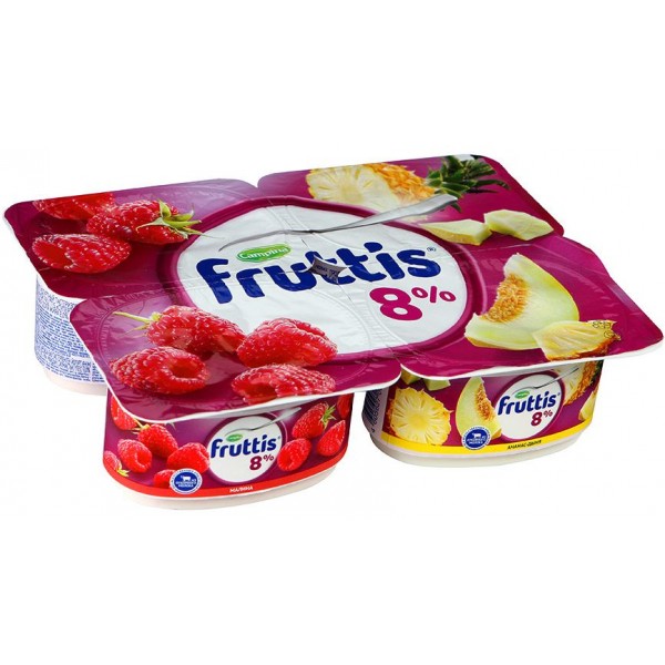 Йогурт Fruttis Суперэкстра Малина-Ананас-Дыня 8% (115 гр) Йогурт Fruttis Суперэкстра Малина-Ананас-Дыня 8% (115 гр)