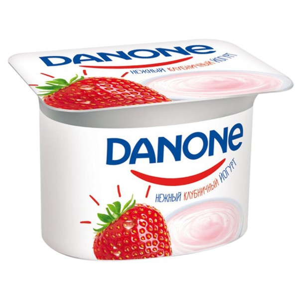 Йогурт Danone нежный клубничный 2.9% (110 гр)