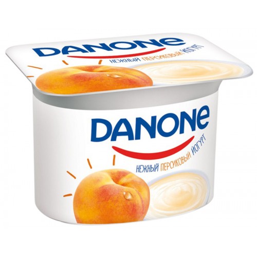 Йогурт Danone нежный персиковый 2.9% (110 гр)