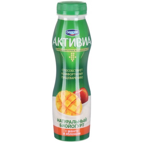 Йогурт питьевой Активиа Манго-Яблоко 2% (290 гр)