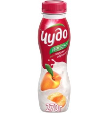 Йогурт Чудо питьевой Персик-Абрикос 2.4% (270 гр)